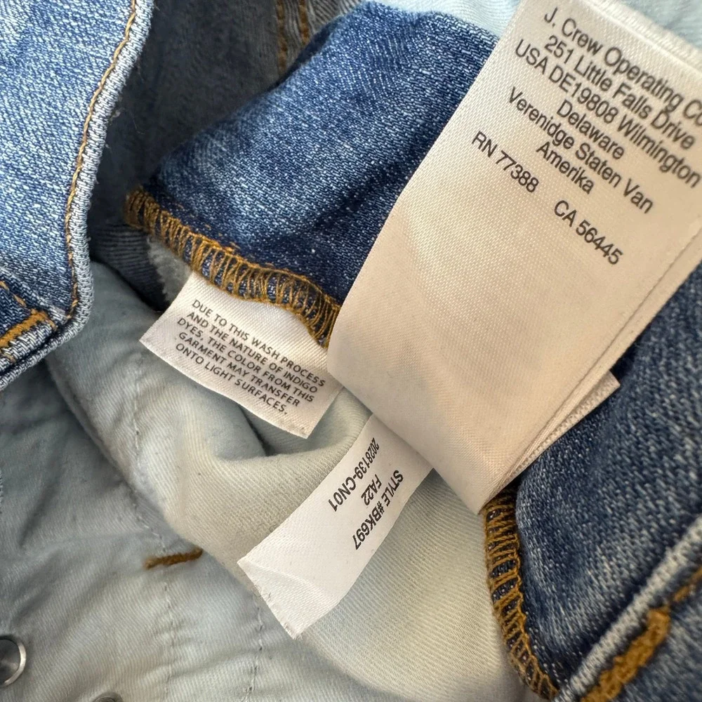 J Crew Jeans Womens 29P Blue Vintage Slim Straight Denim Classic Workwear